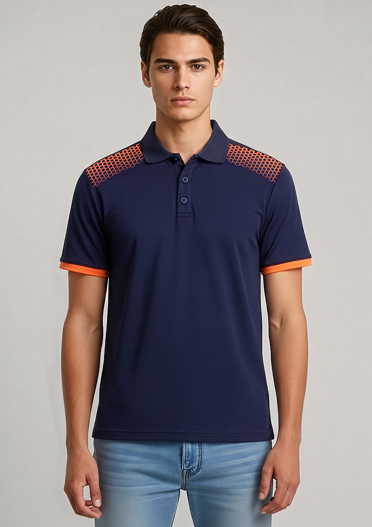 Galaxy Mens Short Sleeve Polo – Polo Shirts – Biz Collection – available in Black/Red, Grey/Fluoro Lime, Navy/Fluoro Yellow, White/Royal – thumbnail 18 of 23