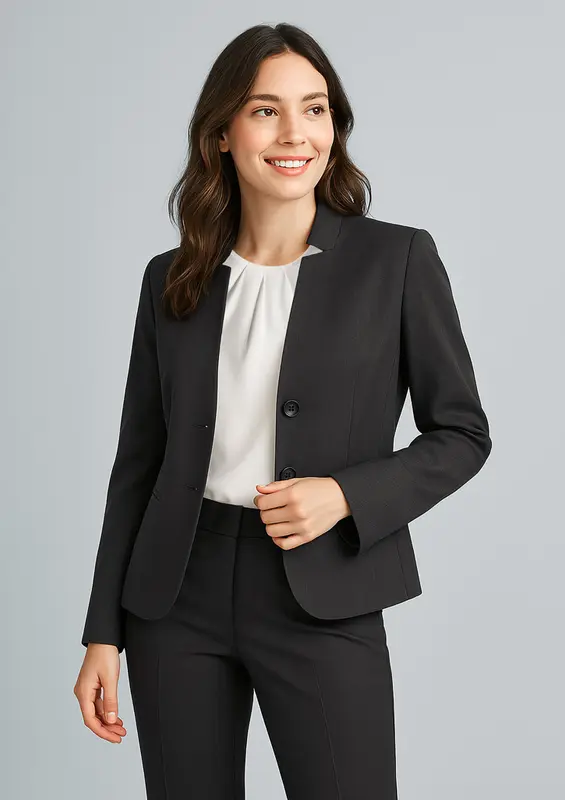 Cool Stretch Womens Short Jacket with Reverse Lapel – Jackets