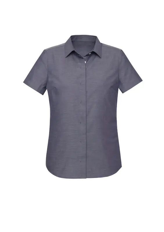 Charlie Womens Short Sleeve Shirt – Shirts – available in blue, silver colours
