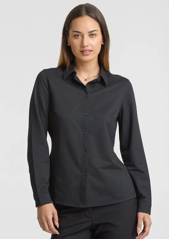Venture Womens Long Sleeve Shirt – Shirts – available in black, blue colours