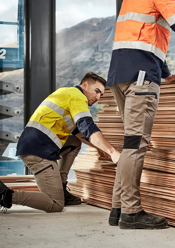 Mens Streetworx Stretch Pant - Cuffed – Roughalls & Overalls – available in beige, black, blue colours