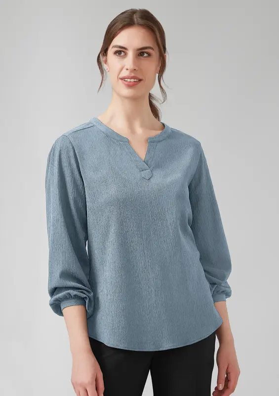 Ruché Womens Long Sleeve Shirt – Shirts – available in black, blue colours