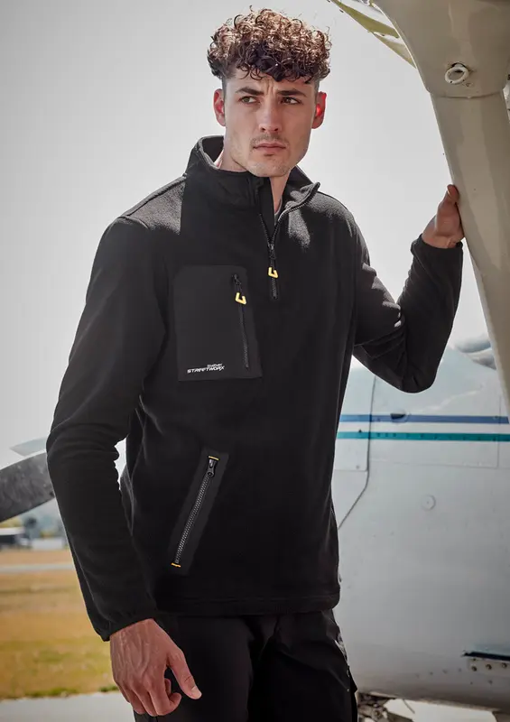 Unisex Streetworx Lightweight 1/4 Zip Polar Fleece – Pullovers – available in black, blue colours