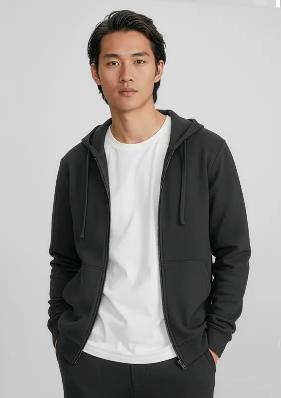 Crew Mens Zip Hoodie – Hoodies – available in black, blue colours