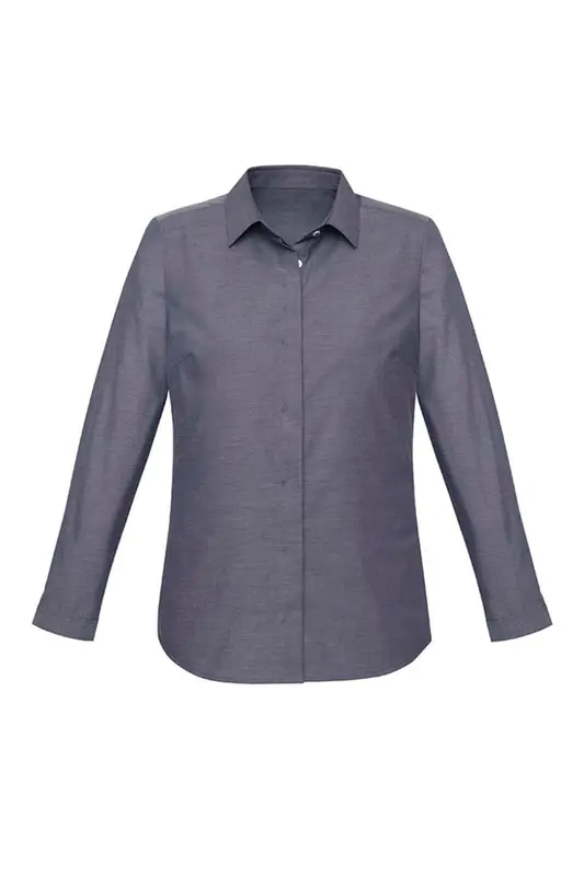 Charlie Womens Long Sleeve Shirt – Shirts – available in blue, silver colours