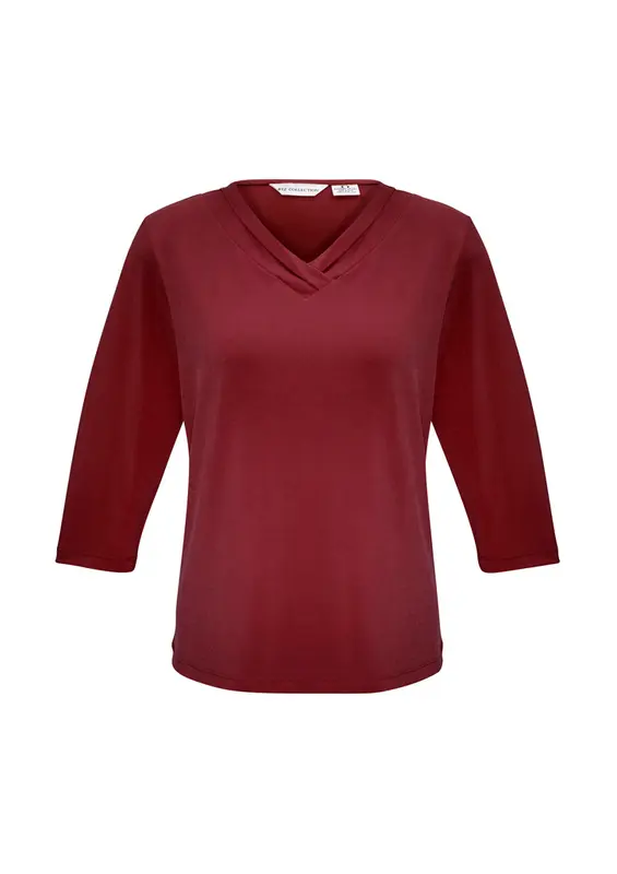 Lana Womens 3/4 Sleeve Top – Shirts – available in blue, pink, red, silver colours