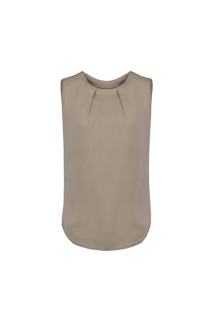 Womens Estelle Sleeveless Pleat Detail Blouse