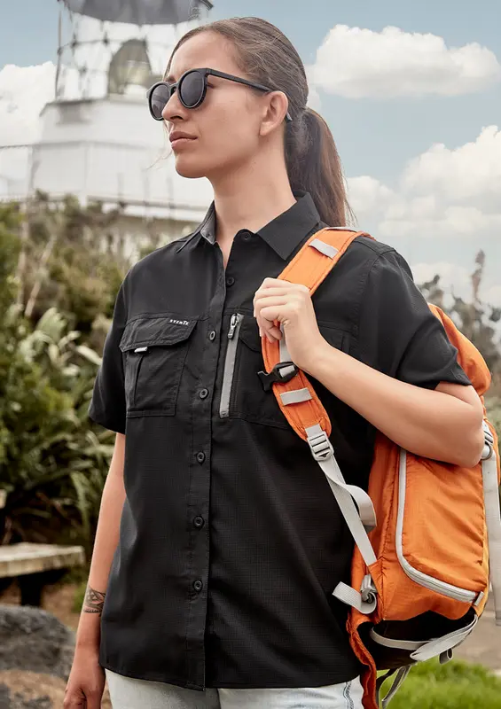 Womens Outdoor Short Sleeve Shirt – Shirts – available in beige, black, blue, green colours and 1 more