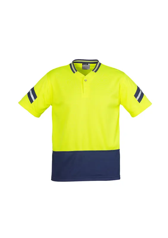 Mens Hi Vis Astro Short Sleeve Polo – Roughalls & Overalls – available in yellow colour