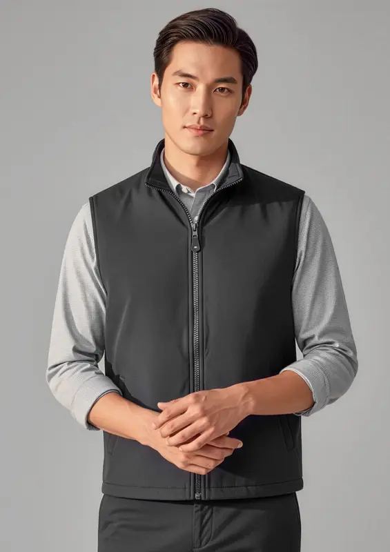 Reversible Unisex Fleece Vest – Vests – available in black, blue colours