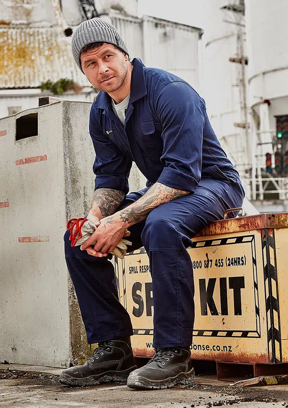 Mens Lightweight Cotton Drill Overall – Roughalls & Overalls – available in blue colour