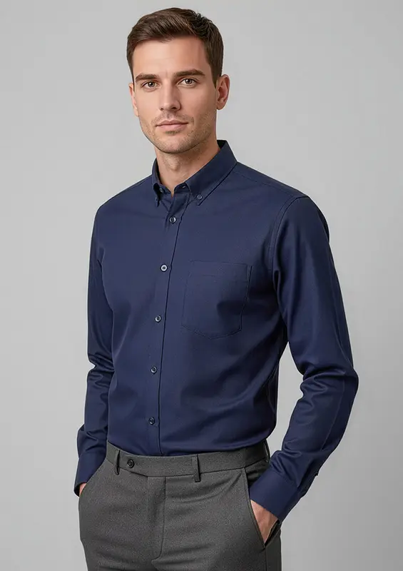 Dalton Mens Long Sleeve Shirt – Shirts – available in black, blue, white colours
