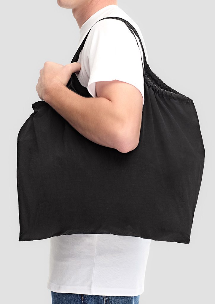 Nylon Shopper – Shoppers – Good Mates – available in Black – thumbnail 4 of 10