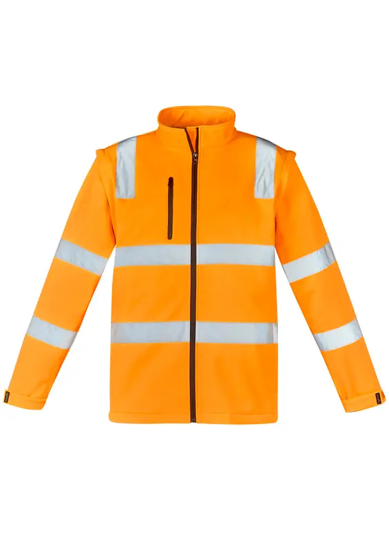Unisex Hi Vis VIC Rail 2 In 1 Softshell Jacket – Roughalls & Overalls – available in orange colour