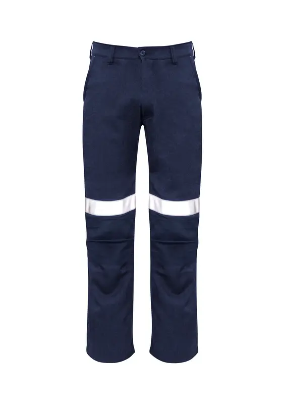 Mens Orange Flame Traditional Style Taped Work Pant – Pants – available in blue colour