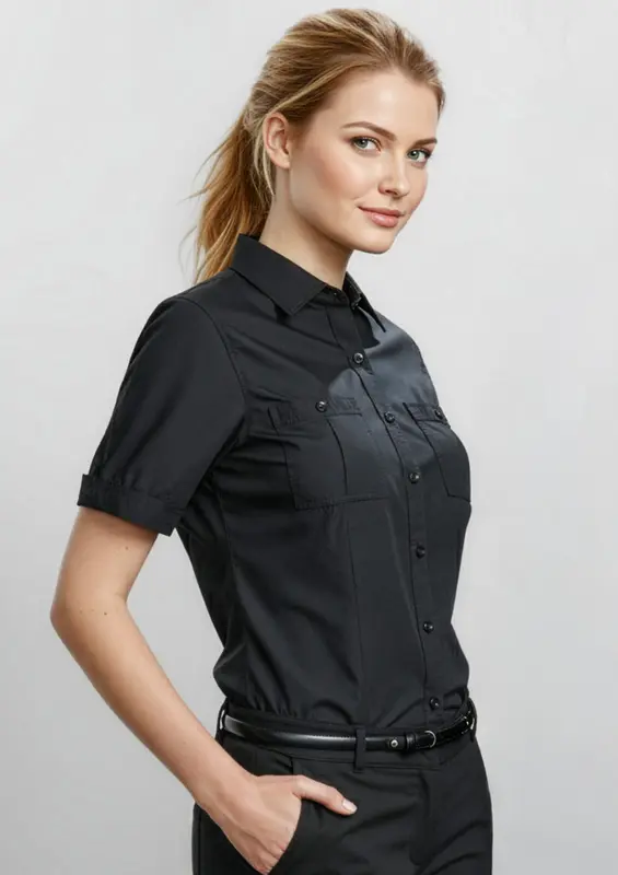 Bondi Womens Short Sleeve Shirt – Shirts – available in black, blue colours