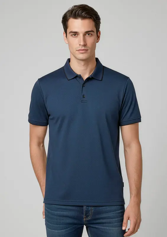 Echo Mens Short Sleeve Polo – Polo Shirts – available in black, blue colours
