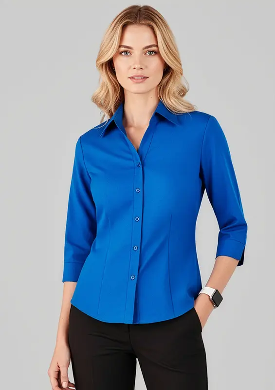Oasis Womens 3/4 Sleeve Shirt – Shirts – available in black, blue, purple, red colours and 1 more