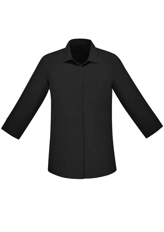 Florence Womens Plain 3/4 Sleeve Shirt – Shirts – available in black, blue, purple, red colours