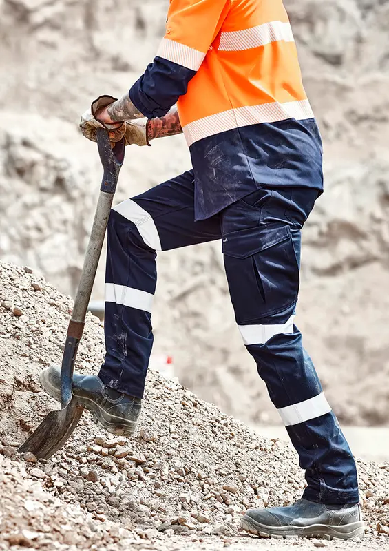 Mens Essential Stretch Taped Cargo Pant – Roughalls & Overalls – available in blue colour