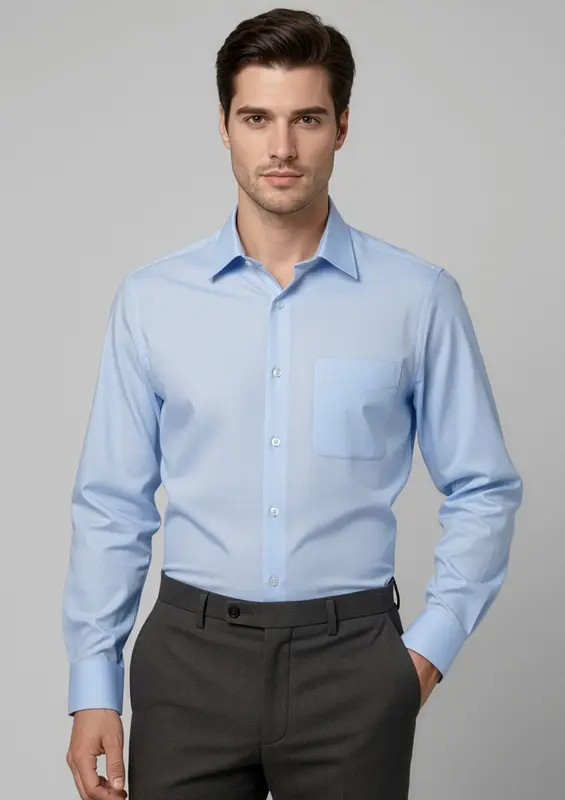 Luxe Mens Long Sleeve Shirt – Shirts – available in blue, white colours