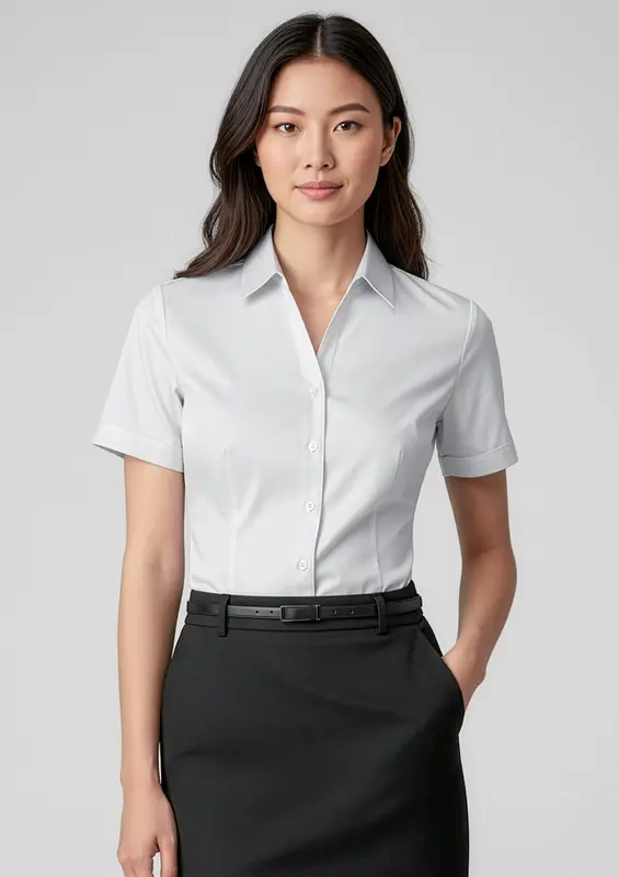 Monaco Womens Short Sleeve Shirt – Shirts – available in black, blue, white colours