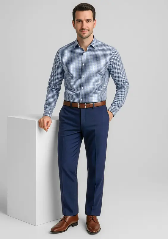 Comfort Wool Stretch Mens Flat Front Pant – Pants – available in black, blue colours