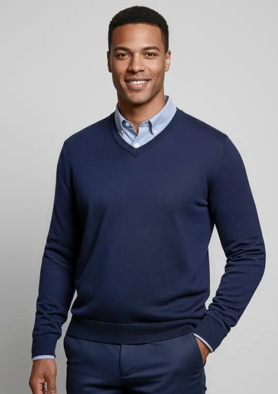 Roma Mens Knit Pullover – Pullovers – available in black, blue colours