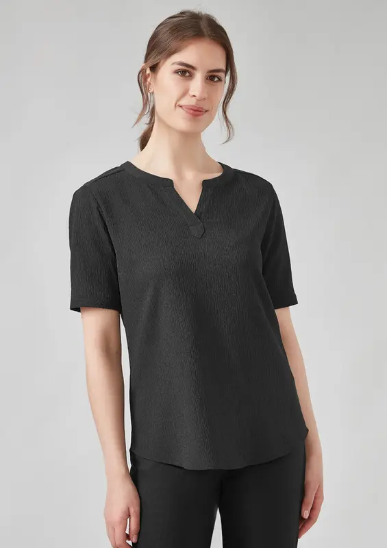 Ruché Womens Short Sleeve Shirt – Shirts – available in black, blue colours