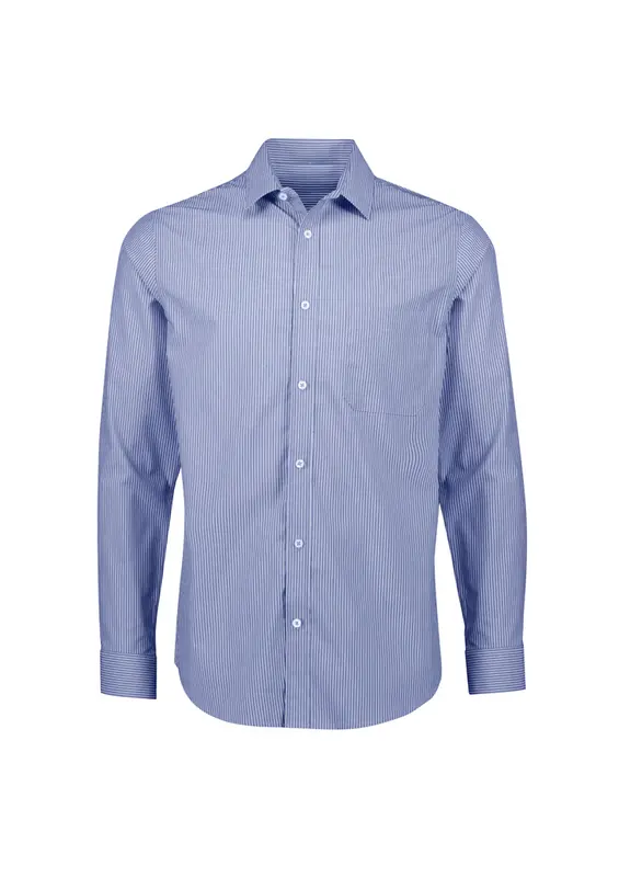 Conran Mens Classic Long Sleeve Shirt – Shirts – available in blue, grey colours