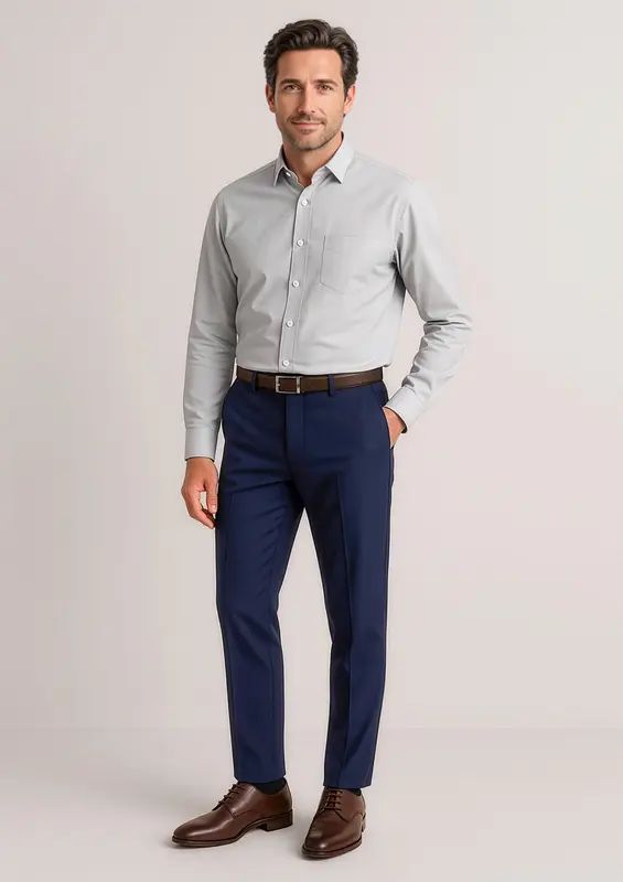 Siena Mens Slim Fit Flat Front Pant (Stout) – Pants – available in black, blue colours