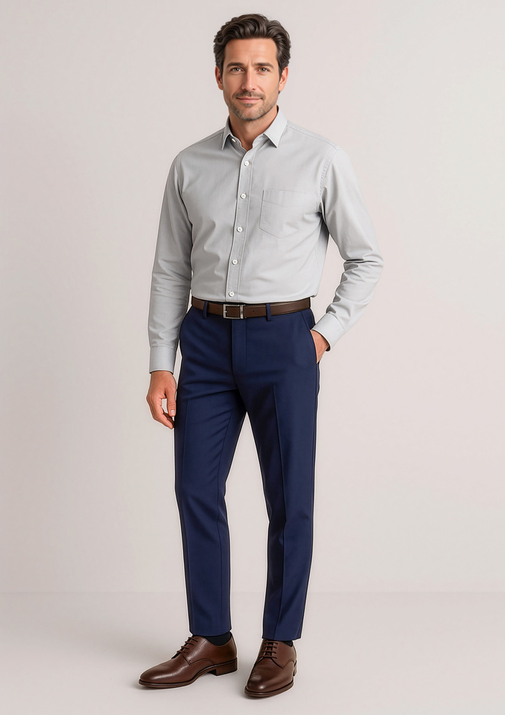 Mens Siena Slim Fit Flat Front Pant (Regular)