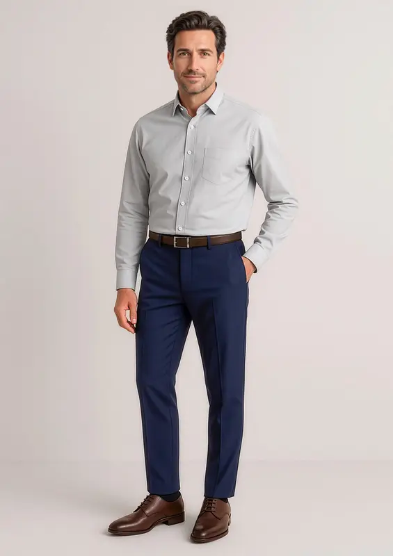 Siena Mens Slim Fit Flat Front Pant (Regular) – Pants – available in black, blue colours