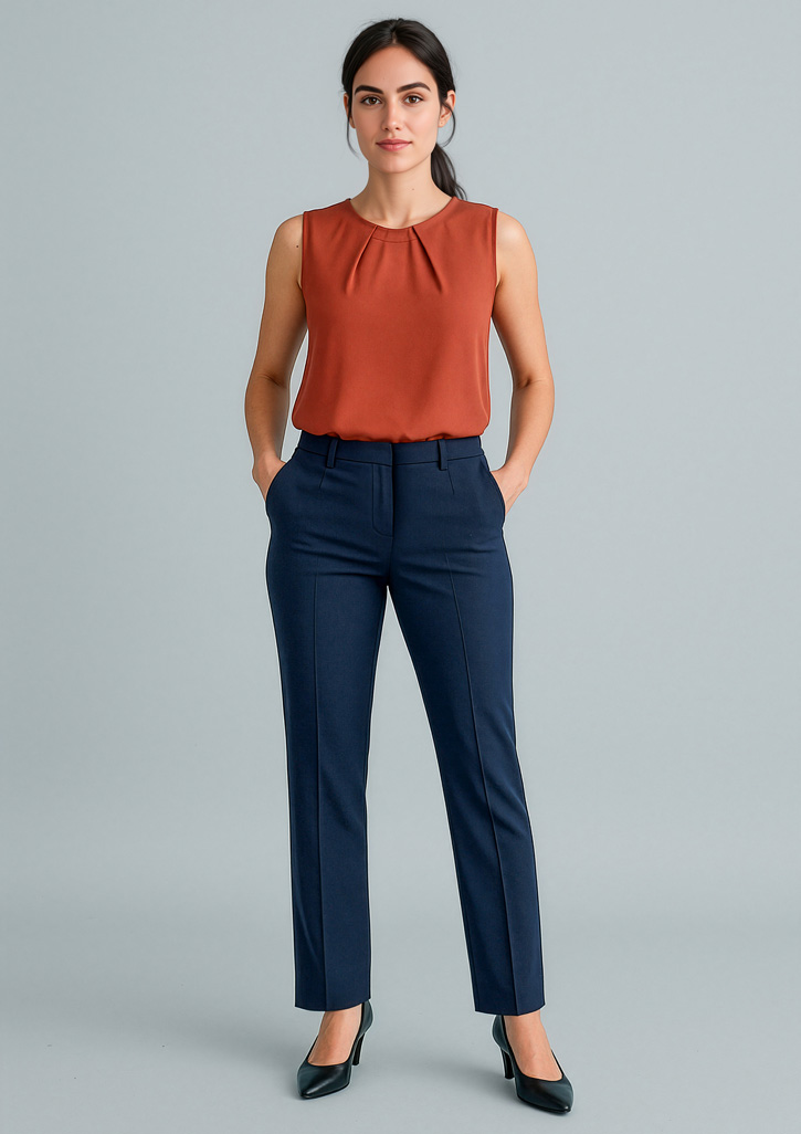 Womens Cool Stretch Tapered Leg Adjustable Waist Pant