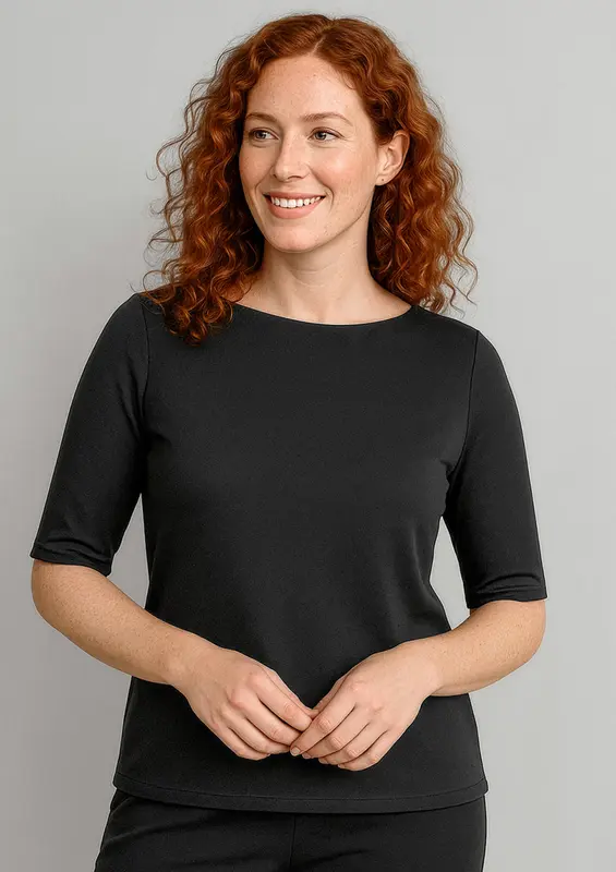 Camille Womens Short Sleeve T-Top – T Shirts – available in black, blue colours