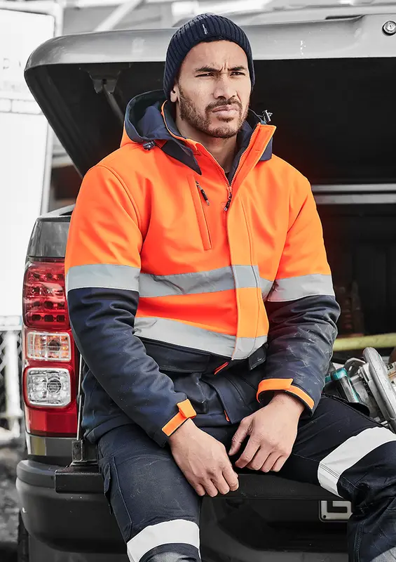 Unisex Hi Vis Antarctic Softshell Jacket – Roughalls & Overalls – available in orange, yellow colours