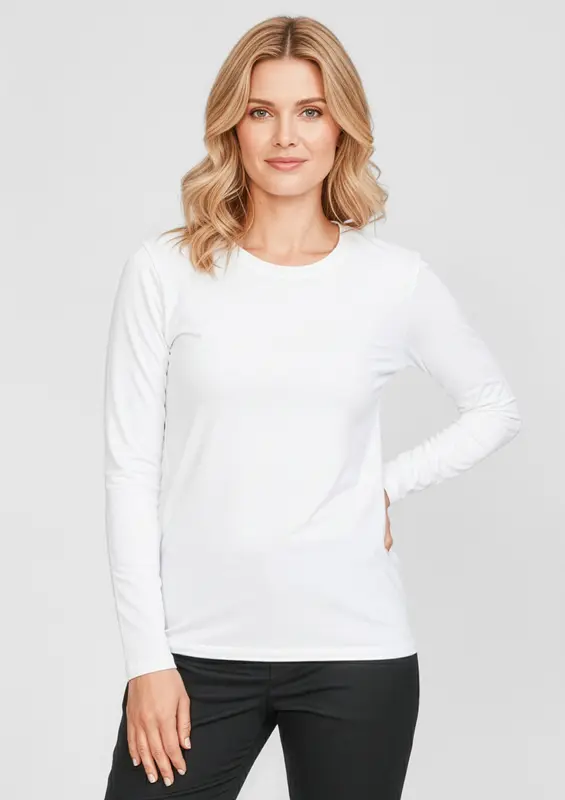 Performance Womens Long Sleeve Tee – T Shirts – available in black, blue, white colours