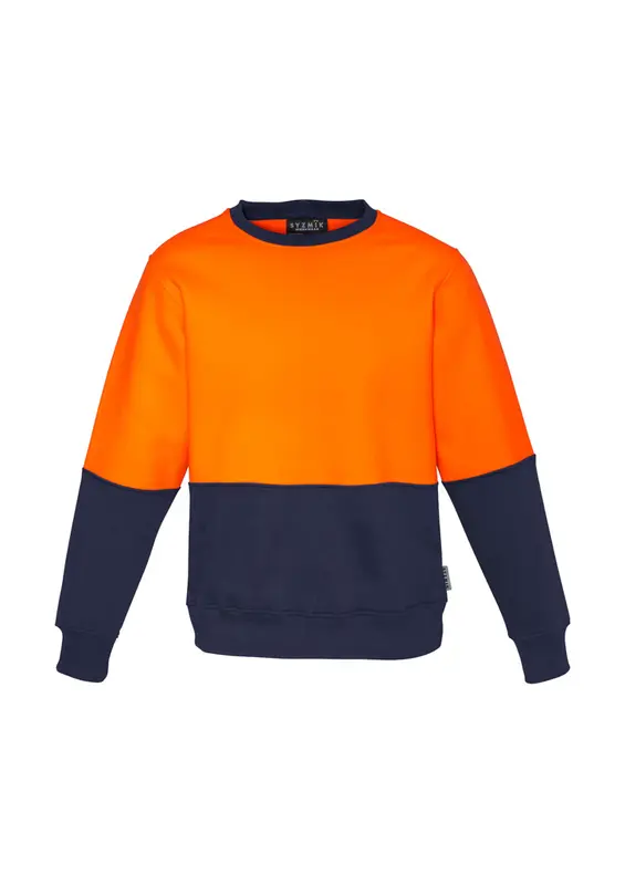 Unisex Hi Vis Crew Sweatshirt – Roughalls & Overalls – available in orange, yellow colours