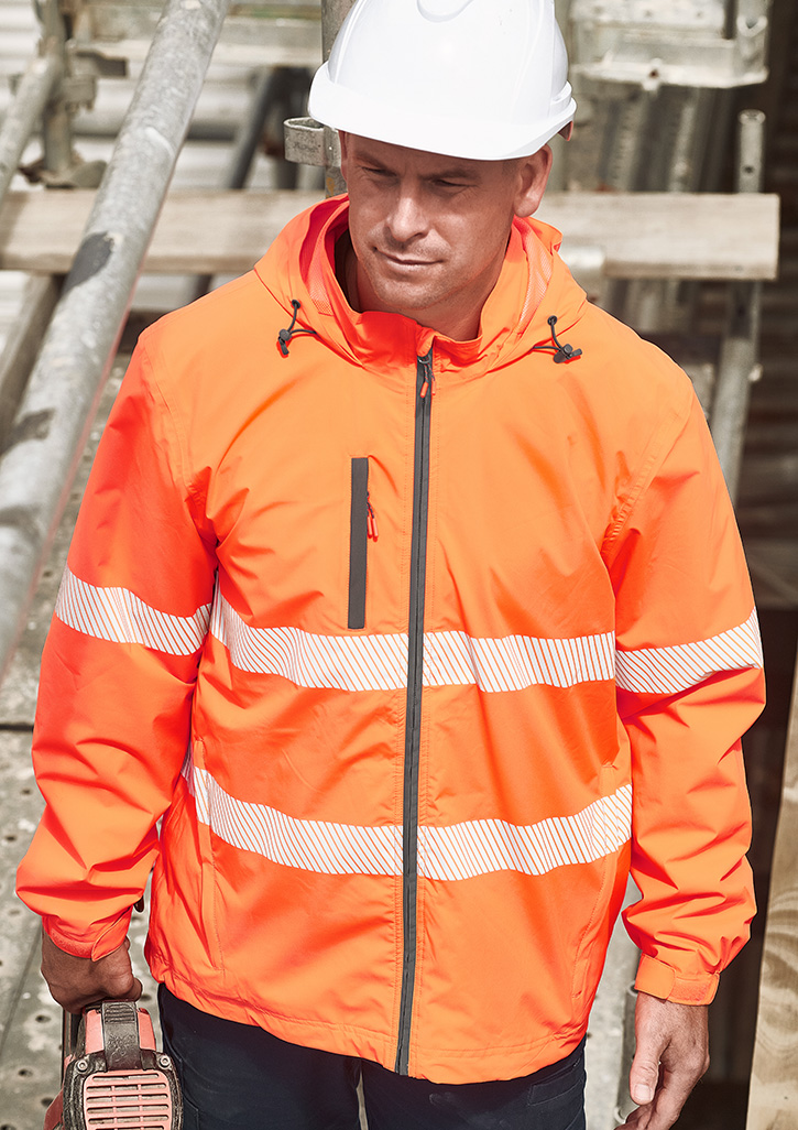 Unisex Super Light Segmented Tape Packable Rain Jacket
