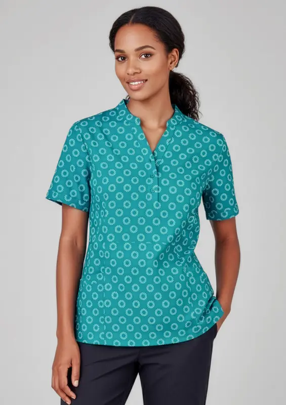 Florence Womens Daisy Print Tunic – Misc Clothing – available in blue, purple colours