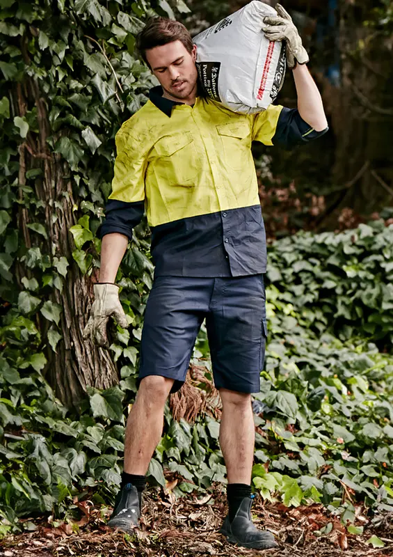 Mens Rugged Cooling Vented Short – Shirts – available in beige, black, blue colours