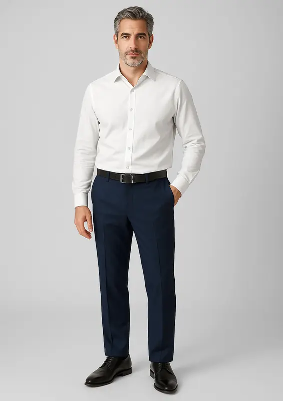 Comfort Wool Stretch Mens Adjustable Waist Pant – Pants – available in black, blue colours