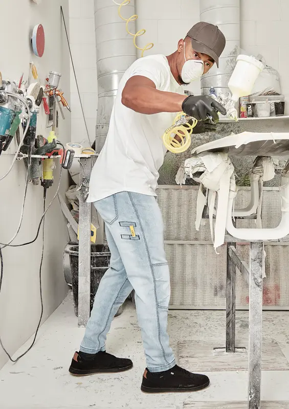Mens Streetworx Stretch Jean – Pants – available in black, blue colours