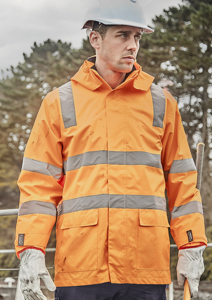 Unisex Hi Vis VIC Rail 4 In 1 Waterproof Jacket