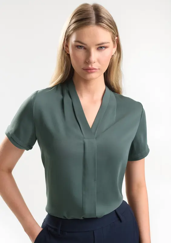 Madison Womens Short Sleeve Shirt – Shirts – available in beige, black, blue, silver colours