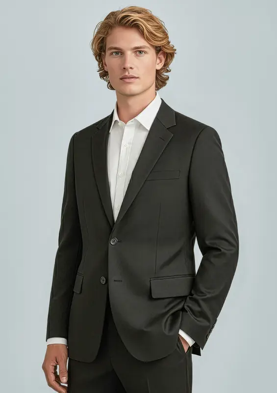 Cool Stretch Mens 2 Button Classic Jacket – Jackets – available in black, blue colours