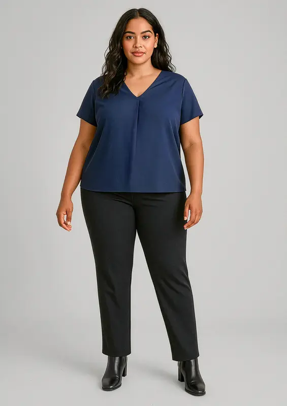 Scuba Ponte Womens Mid-rise Pull-on Pant – Pants – available in black, blue colours