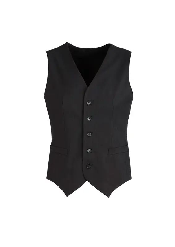 Cool Stretch Mens Peaked Vest with Knitted Back – Vests – available in black colour