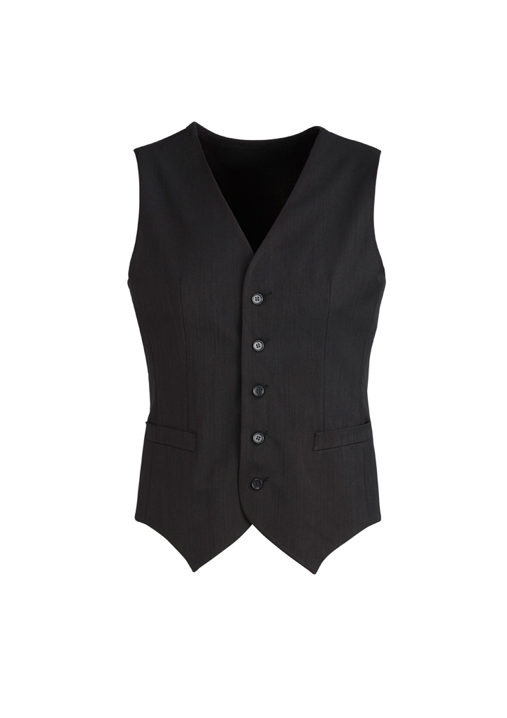 Cool Stretch Mens Peaked Vest with Knitted Back – Vests – Biz Corporates – available in Black – thumbnail 2 of 3