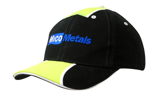 Brushed Heavy Cotton with Fabric Inserts on Crown & Peak Top